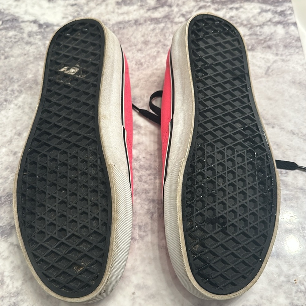 VANS Authentic Original Low Top Exclusive Neon Pink Black Sz Men 5.5 Womens 7 - Picture 4 of 5